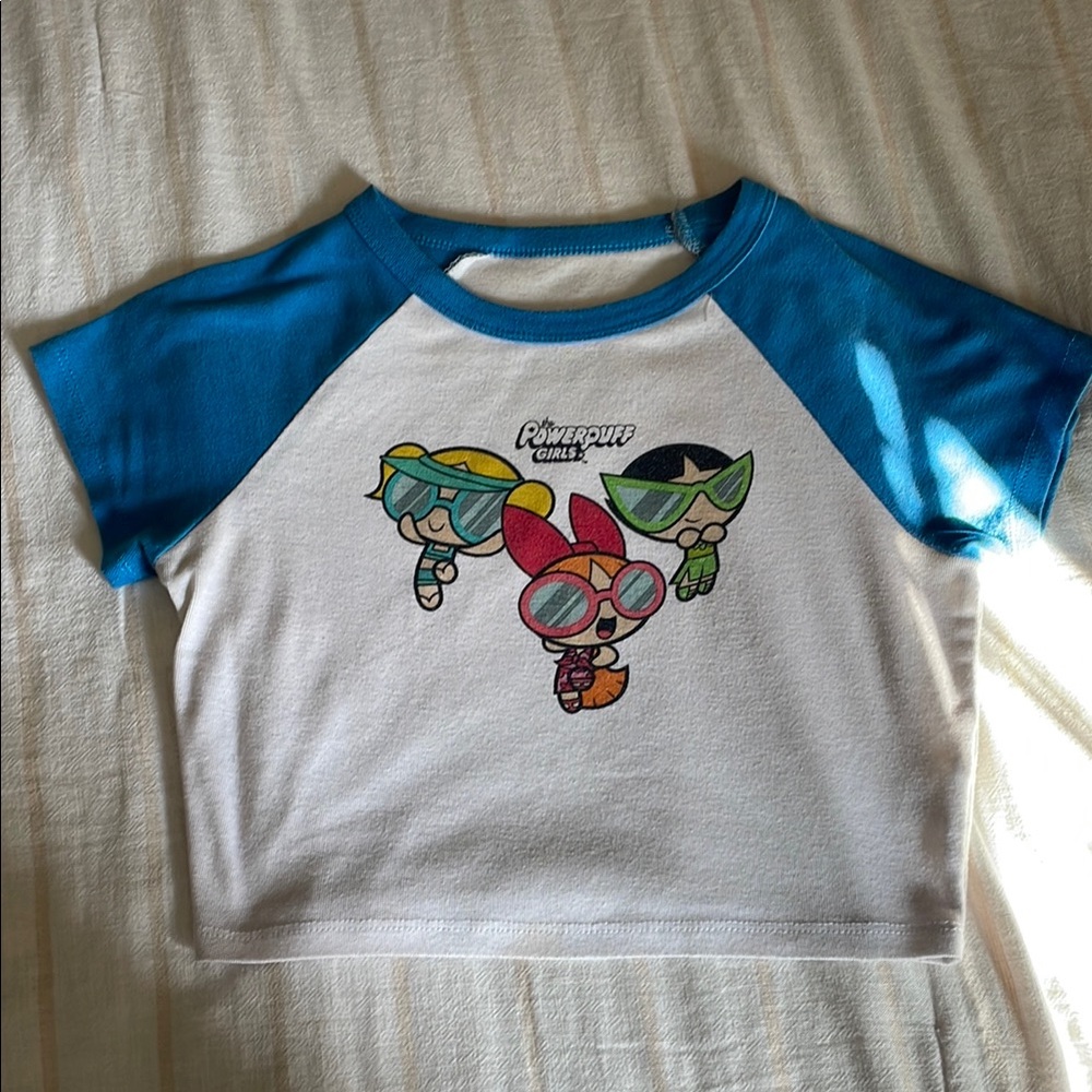 Kids Raglan Shirt - Blue and White